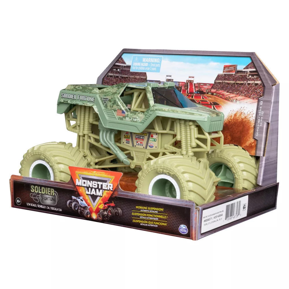 Monster Jam 1:24 Diecast Trucks - Soldier Fortune