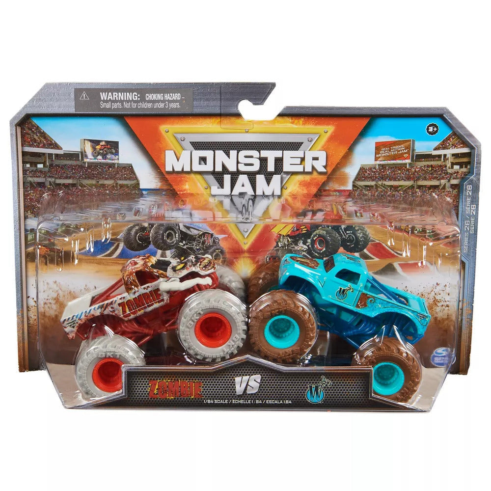 Monster Jam 1:64 Diecast Monster Trucks 2pk - Zombie Vs Whiplash