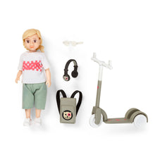 Lundby Doll's House - Girl Doll with Scooter and Backpack