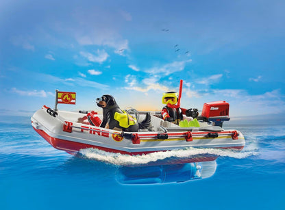 Playmobil - Fireboat with Aqua Scooter 71464