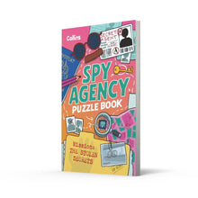Stolen Secrets Spy Agency Puzzle Book featuring code-breaking puzzles, logic games and an interactive secret agent mission