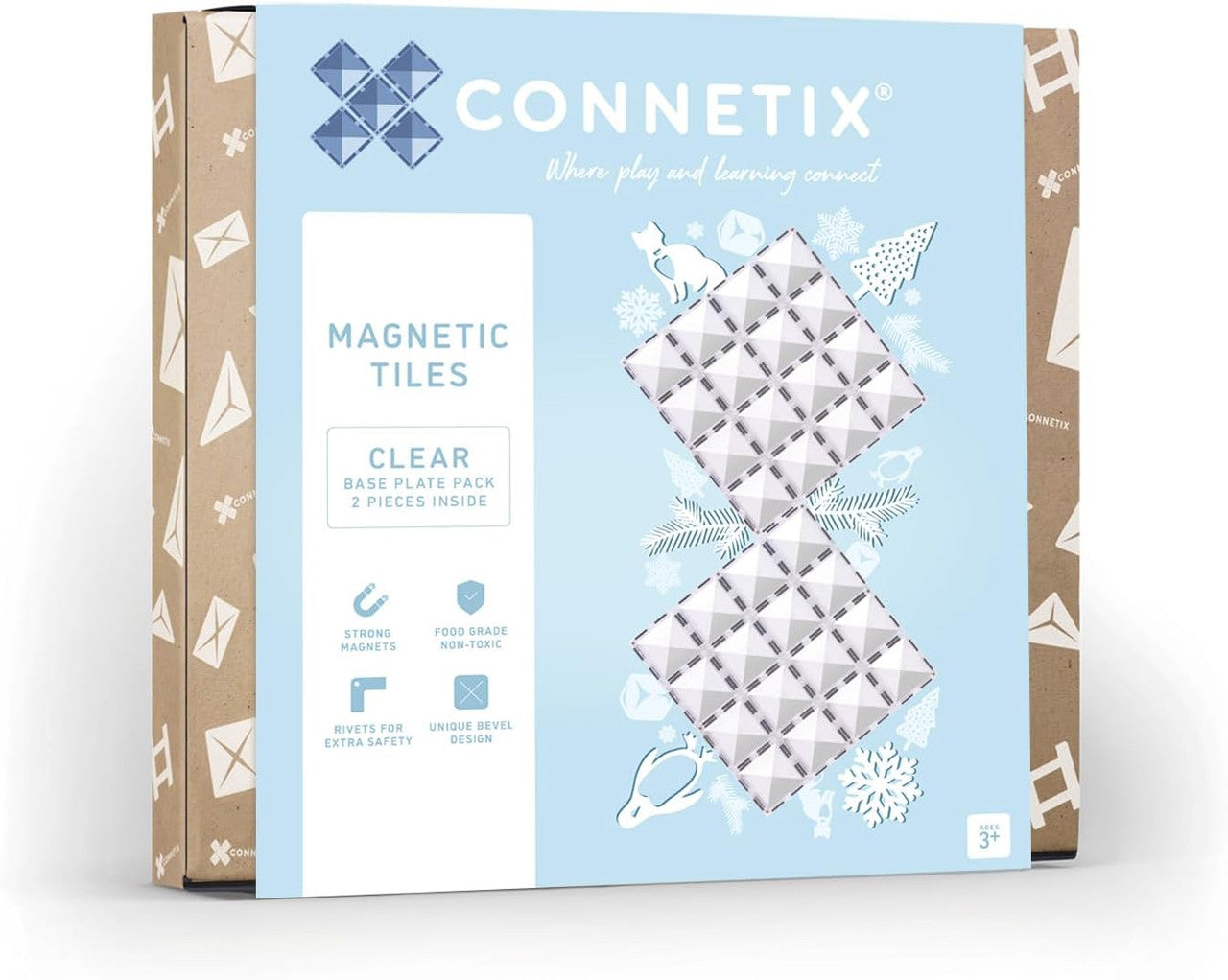 Connetix - Clear Base Plate 2pc