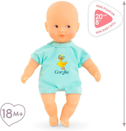Corolle Mini Bath Doll - Bleu 20cm
