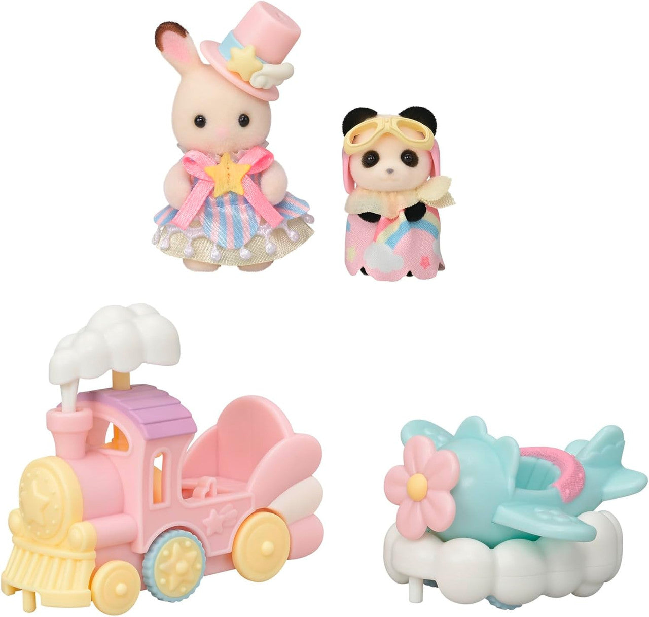 Sylvanian Families - Amusement Park Ride Set - Plane & Train