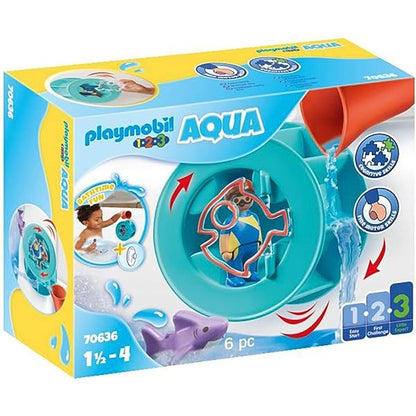 Playmobil 1.2.3 AQUA - Water Wheel with Baby Shark | 70636
