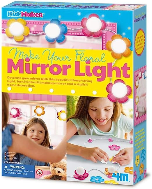 4M - KidzMaker - Floral Mirror Light