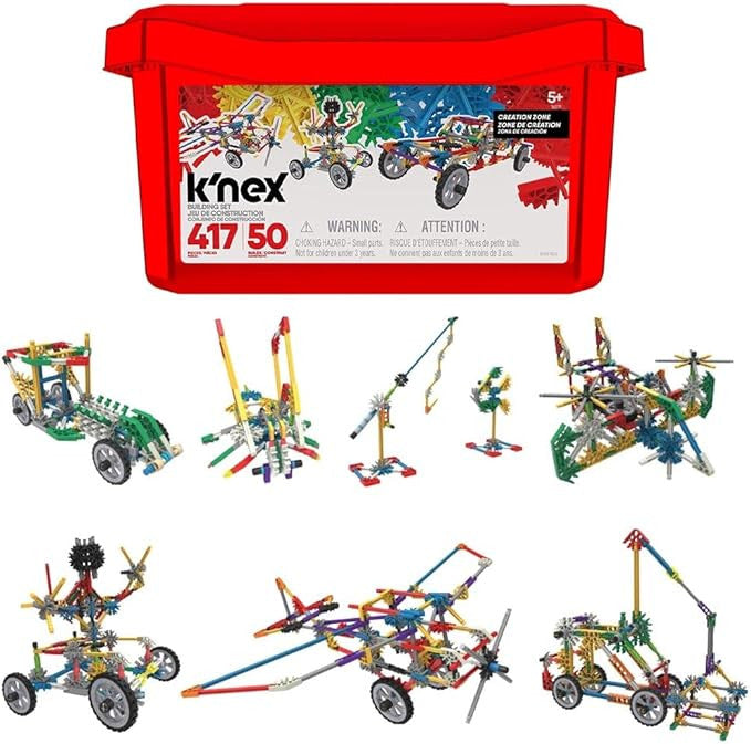K'Nex Creation Zone Tub 417 pcs, 50 Builds