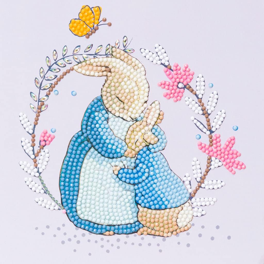 Crystal Art - Peter Rabbit and Mum 18x18cm Card product image 5