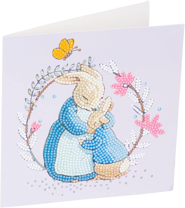 Crystal Art - Peter Rabbit and Mum 18x18cm Card product image 3