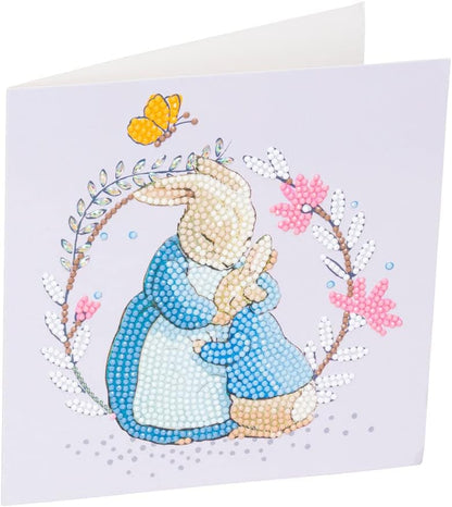 Crystal Art - Peter Rabbit and Mum 18x18cm Card product image 3