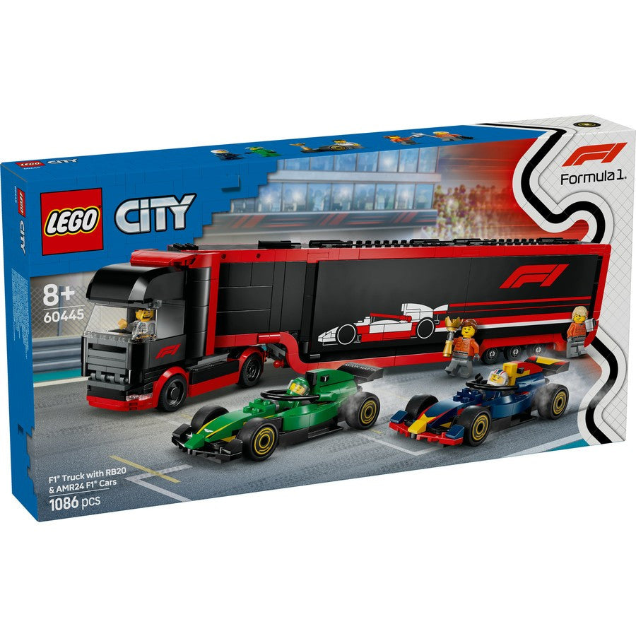 LEGO® City - F1® Truck with RB20 & AMR24 F1® Cars  60445