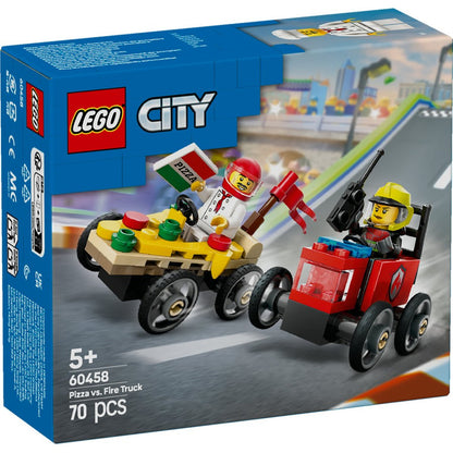 LEGO® City - Pizza vs. Fire Truck Race Car Pack 60458