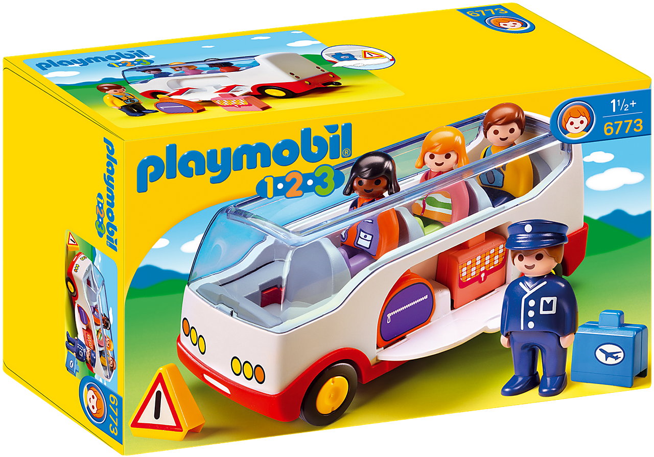 Playmobil 1.2.3 Airport Shuttle Bus 6773