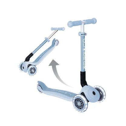 Globber - ECOLOGIC JUNIOR FOLDABLE LIGHTS Scooter- Blueberry