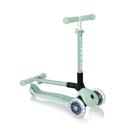 Globber - ECOLOGIC JUNIOR FOLDABLE LIGHTS Scooter - Pistachio