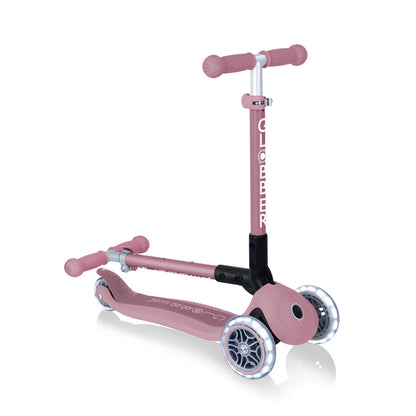 Globber - ECOLOGIC JUNIOR FOLDABLE LIGHTS Scooter - Berry