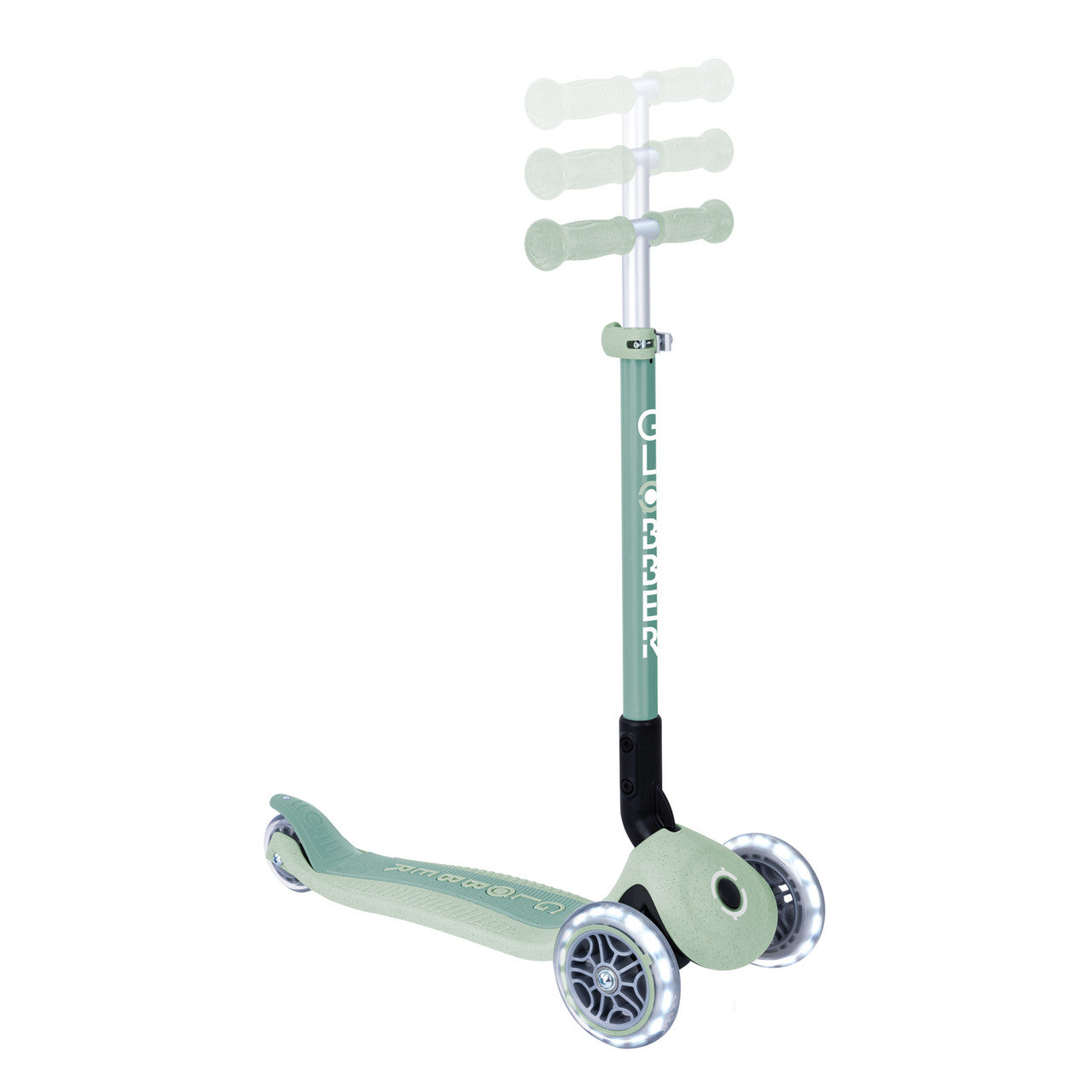 Globber ECOLOGIC  PRIMO FOLDABLE Scooter With Lights - Pistachio V2