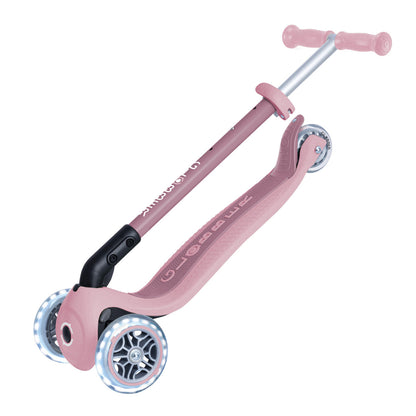 Globber - ECOLOGIC  PRIMO FOLDABLE Scooter With Lights - Berry