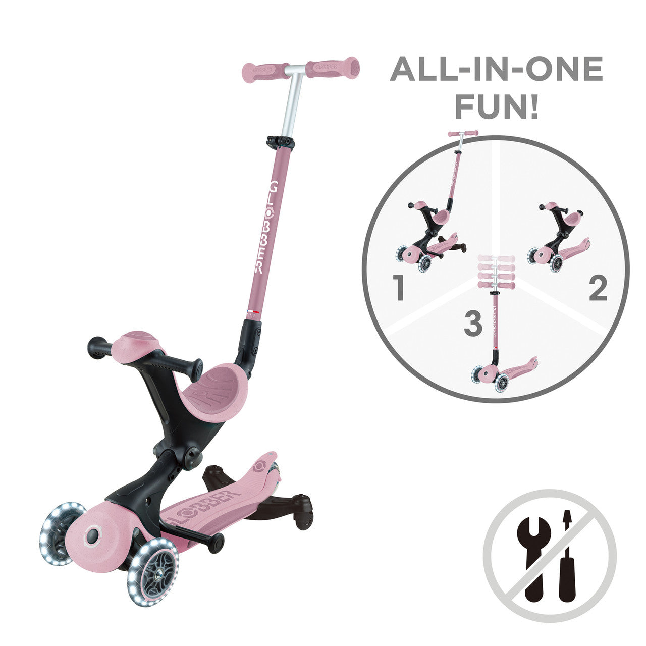 Globber - ECOLOGIC GO-UP DELUXE 360 - Berry