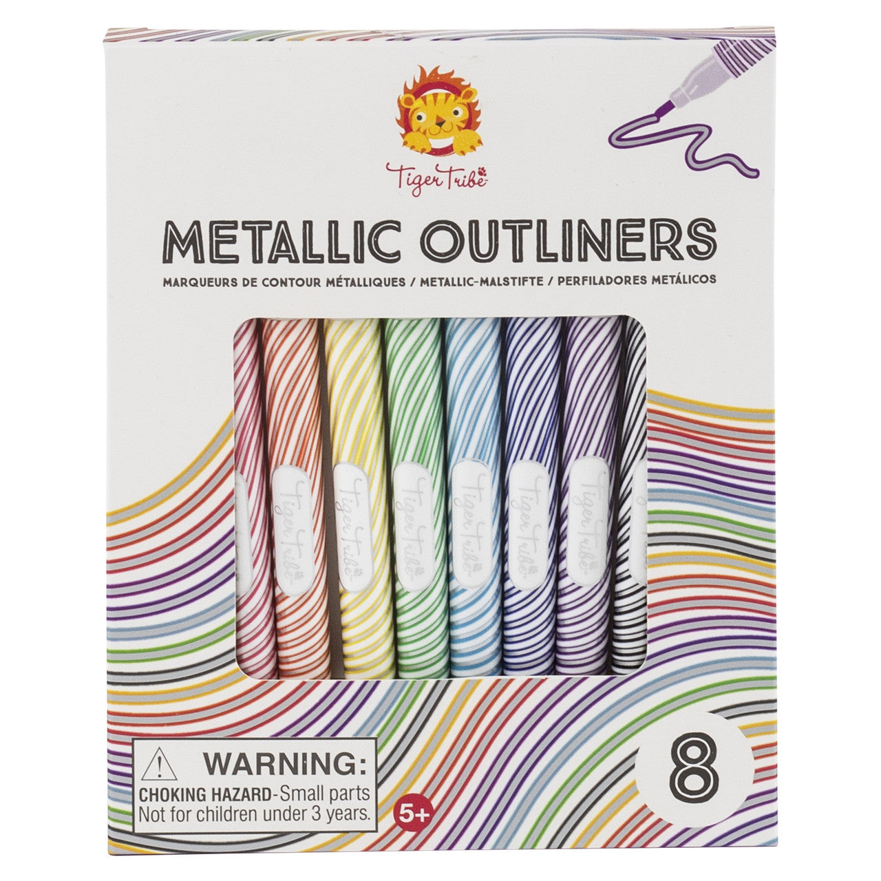 Tiger Tribe - Metallic Outliners 8pk