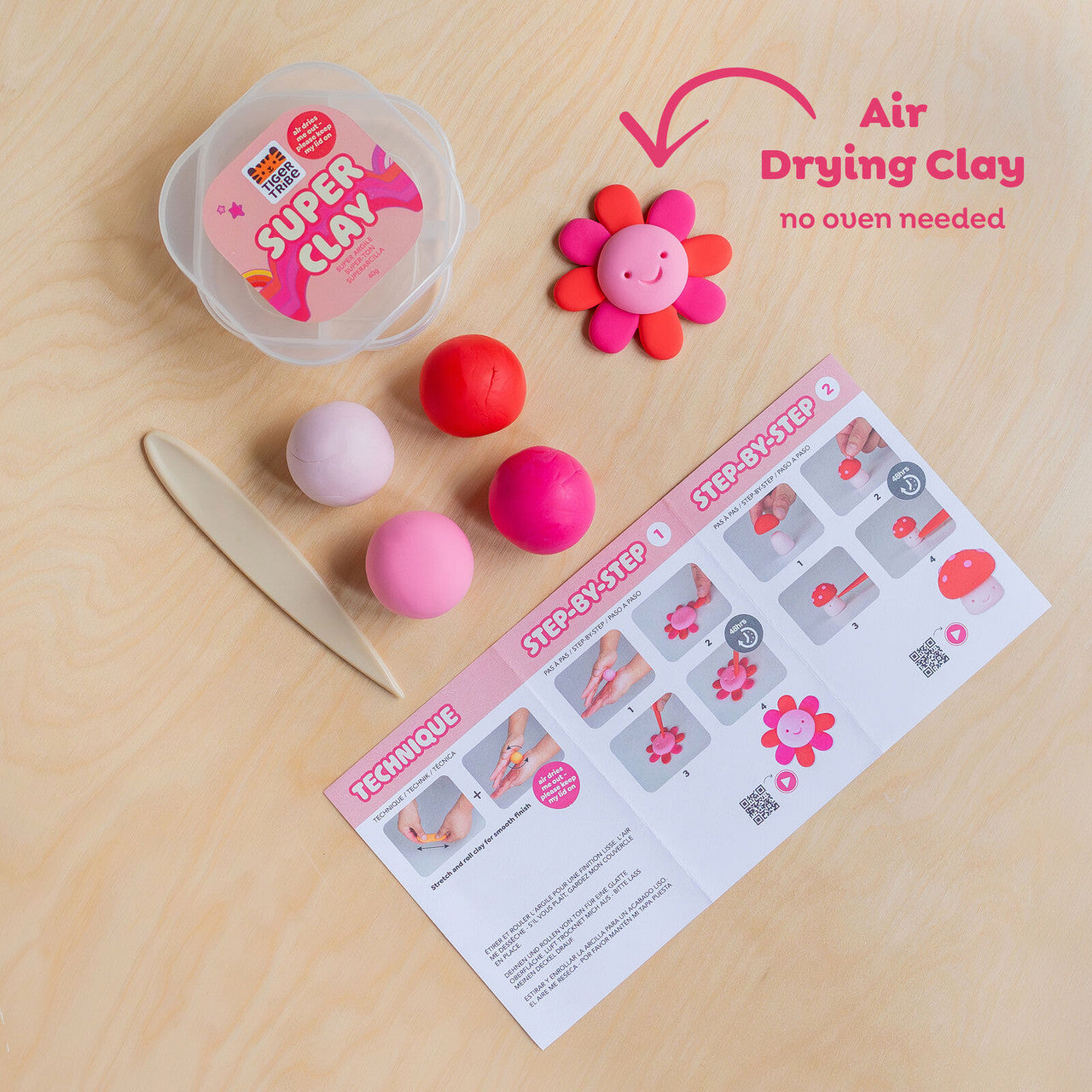 Tiger Tribe - Super Clay - Sunset Pink + Red