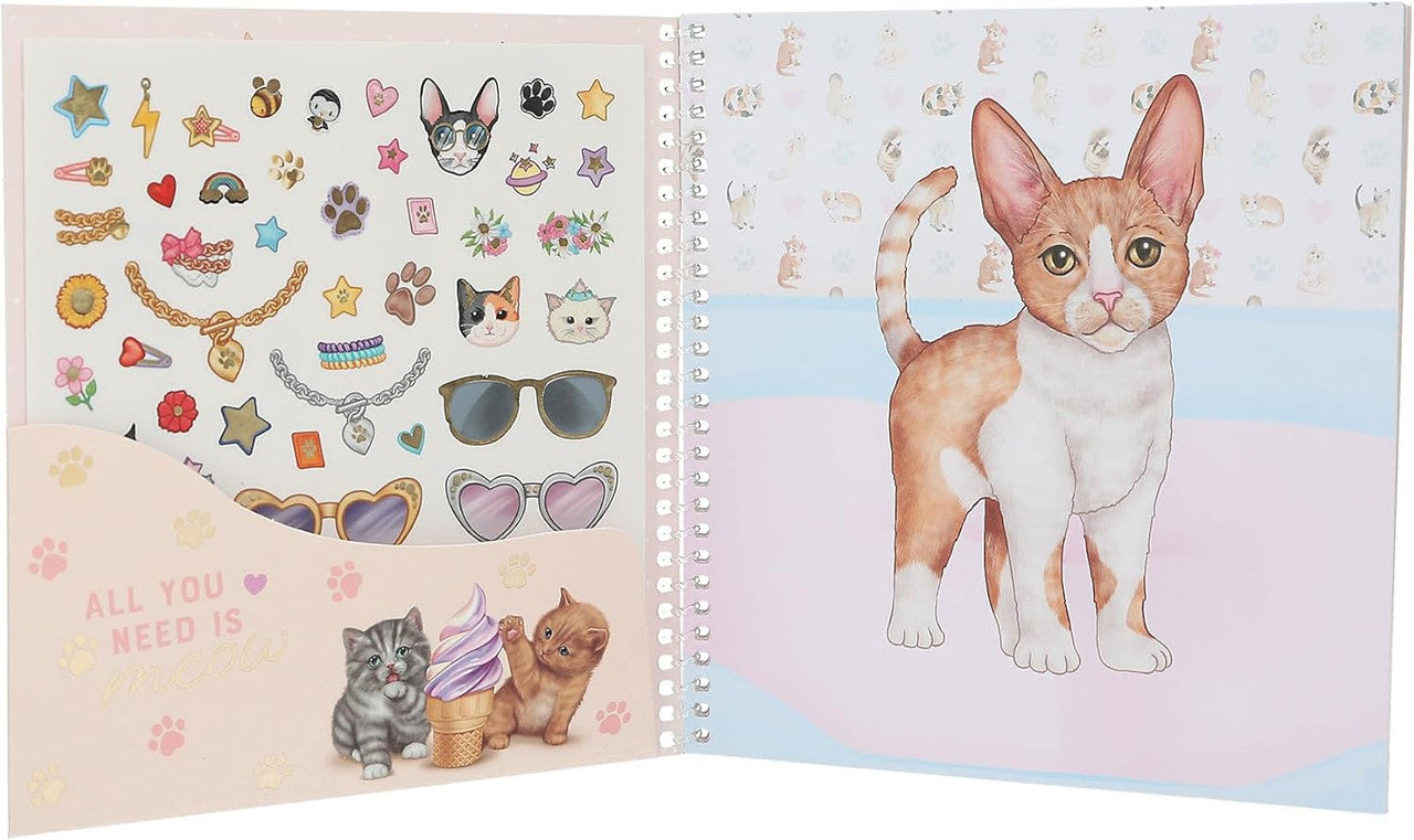 TOPModel - Dress Me Up Stickerbook - Kitty