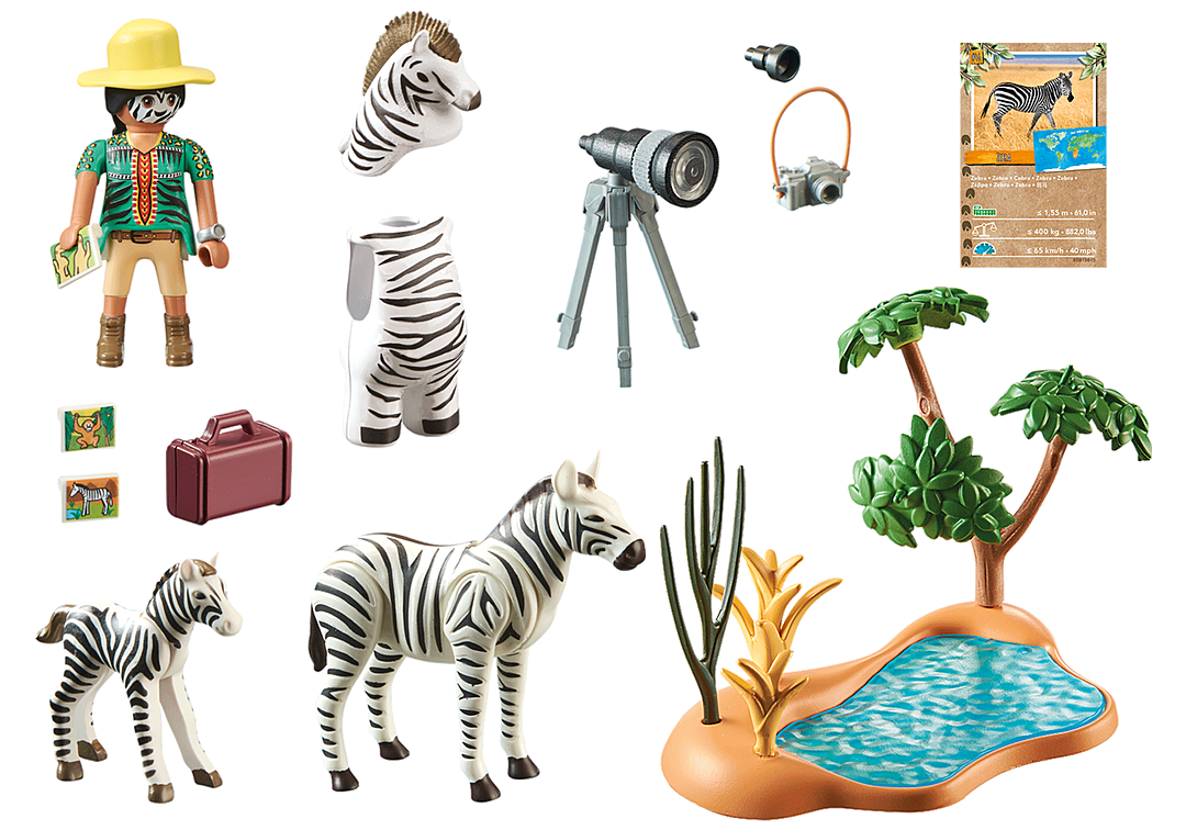 Playmobil Wiltopia -  Photographer with Zebra 71295