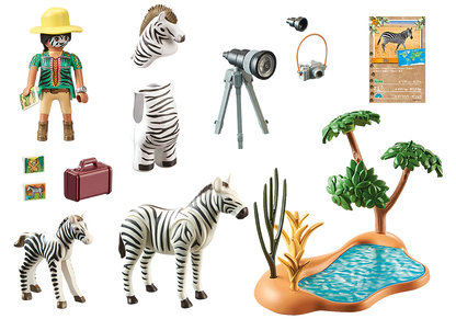 Playmobil Wiltopia -  Photographer with Zebra 71295