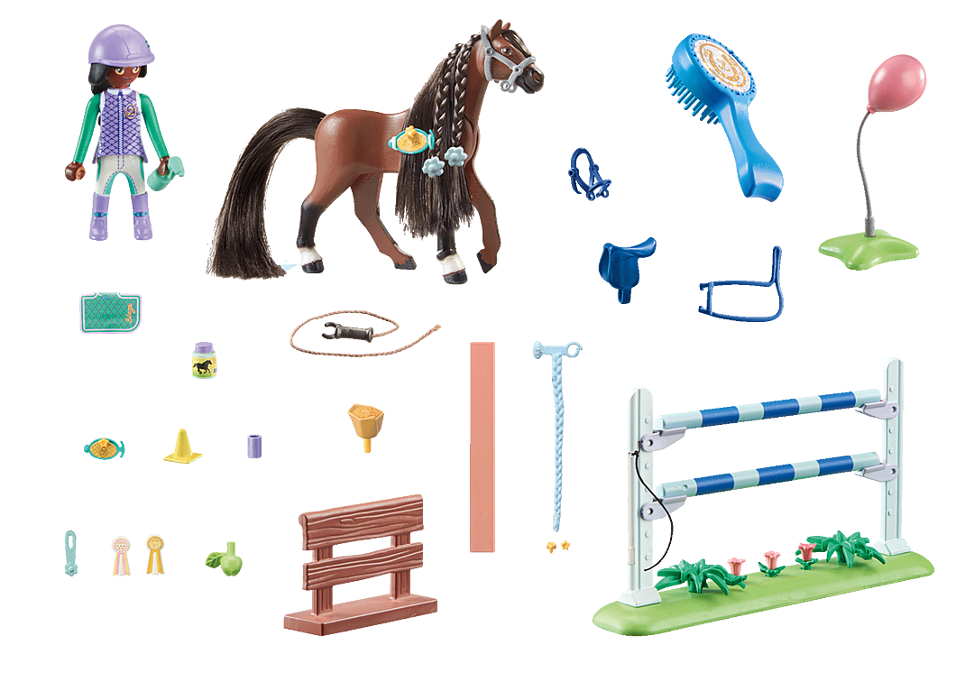 Playmobil - Horses of Waterfall - Jumping Arena with Zoe and Blaze 71355