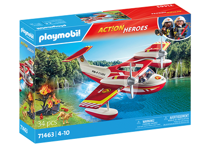 Playmobil - Action Heroes - Firefighting Plane with Extinguishing Function 71463