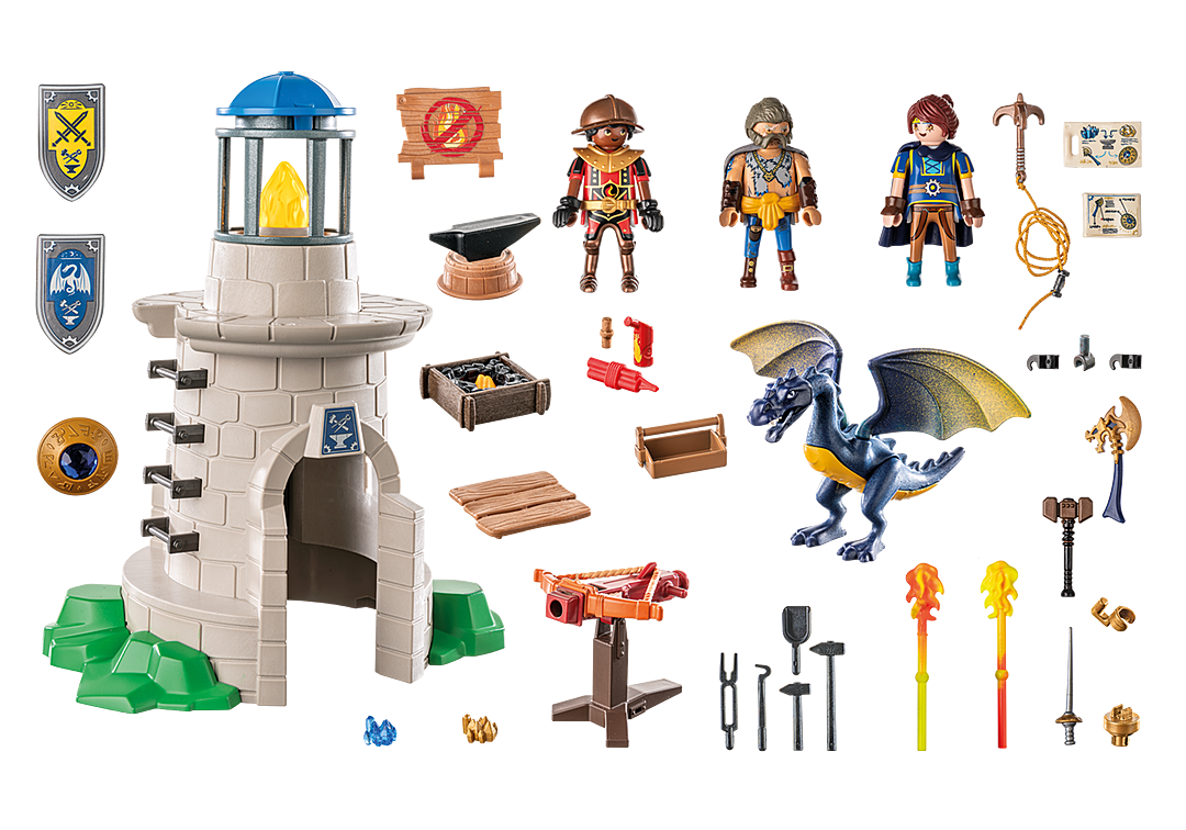 Playmobil - Novelmore - Knight's Tower with Smith and Dragon 71483