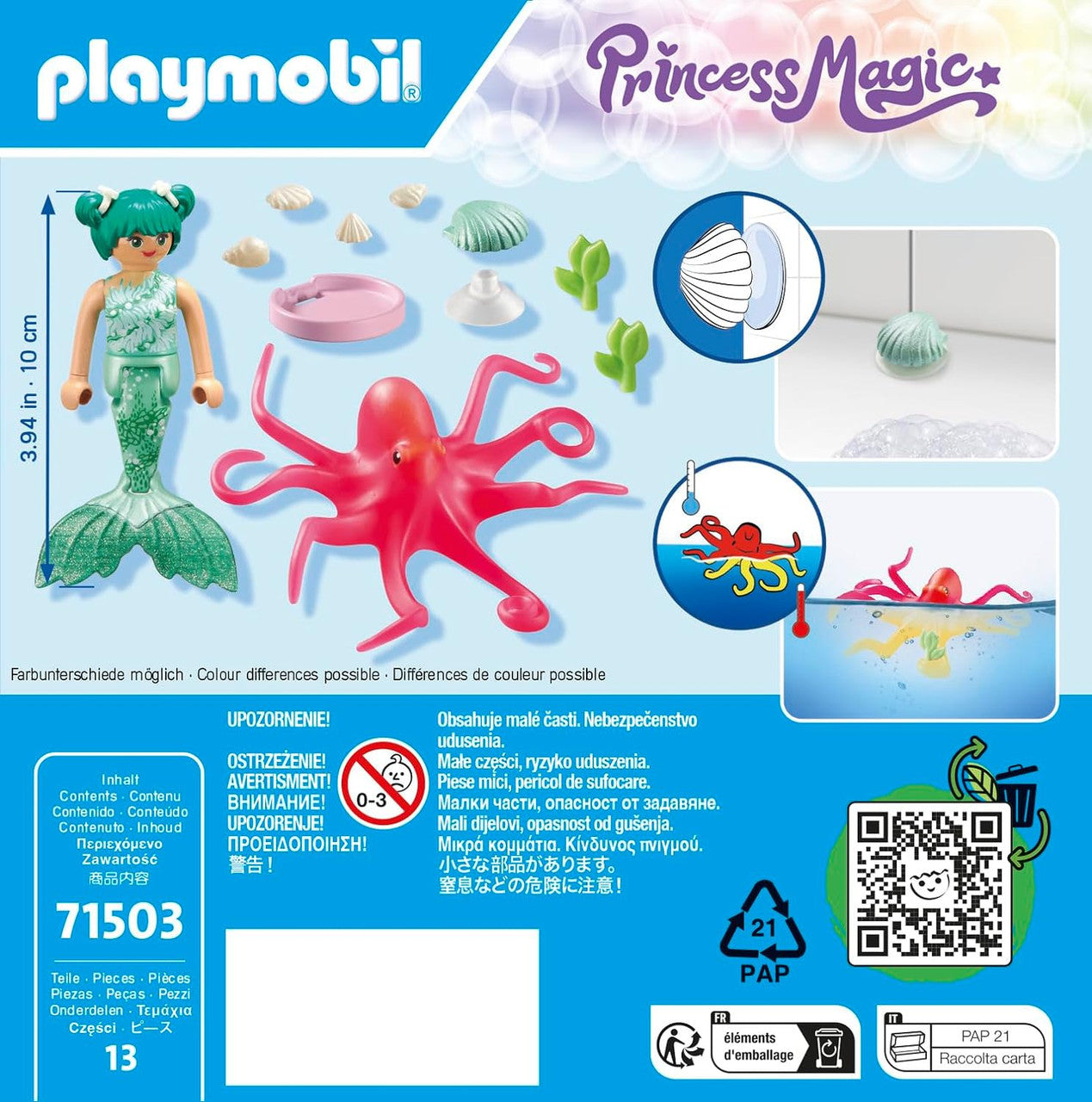 Playmobil - Princess Magic - Mermaid with Colour-Changing Octopus 71503