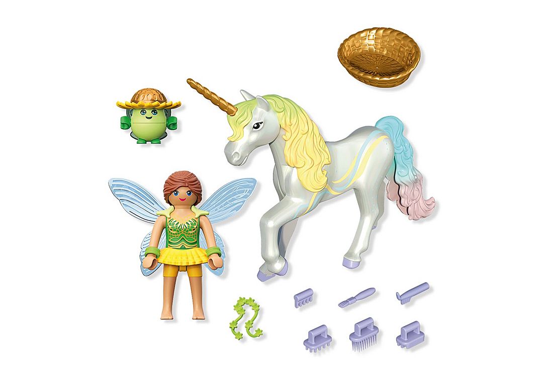 Playmobil - Collectible Unicorn: Rainbow Flower with Fairy 718400