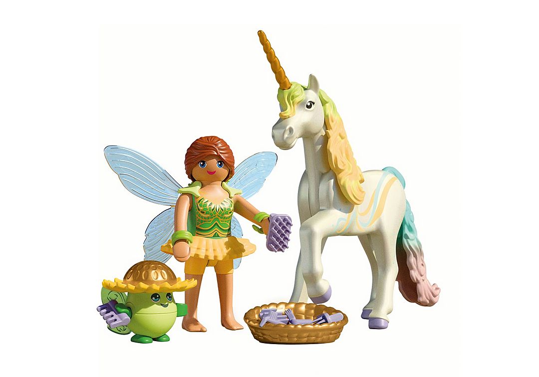 Playmobil - Collectible Unicorn: Rainbow Flower with Fairy 718400