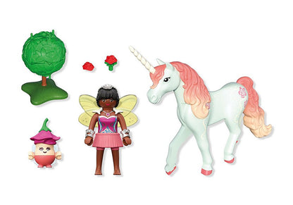 Playmobil - Collectible Unicorn: Sky Rose with Fairy 71841