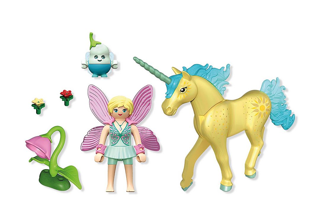 Playmobil - Collectible Unicorn: Sunshine Blossom with Fairy 71842