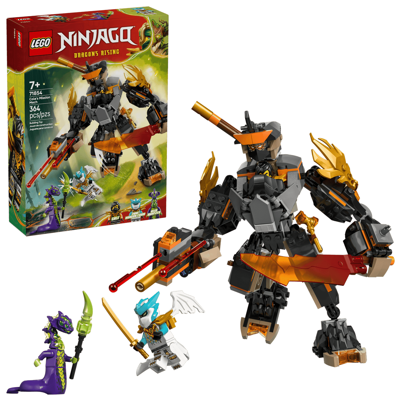 LEGO® Ninjago® - Cole's Mission Mech & Dragon Zane 71854