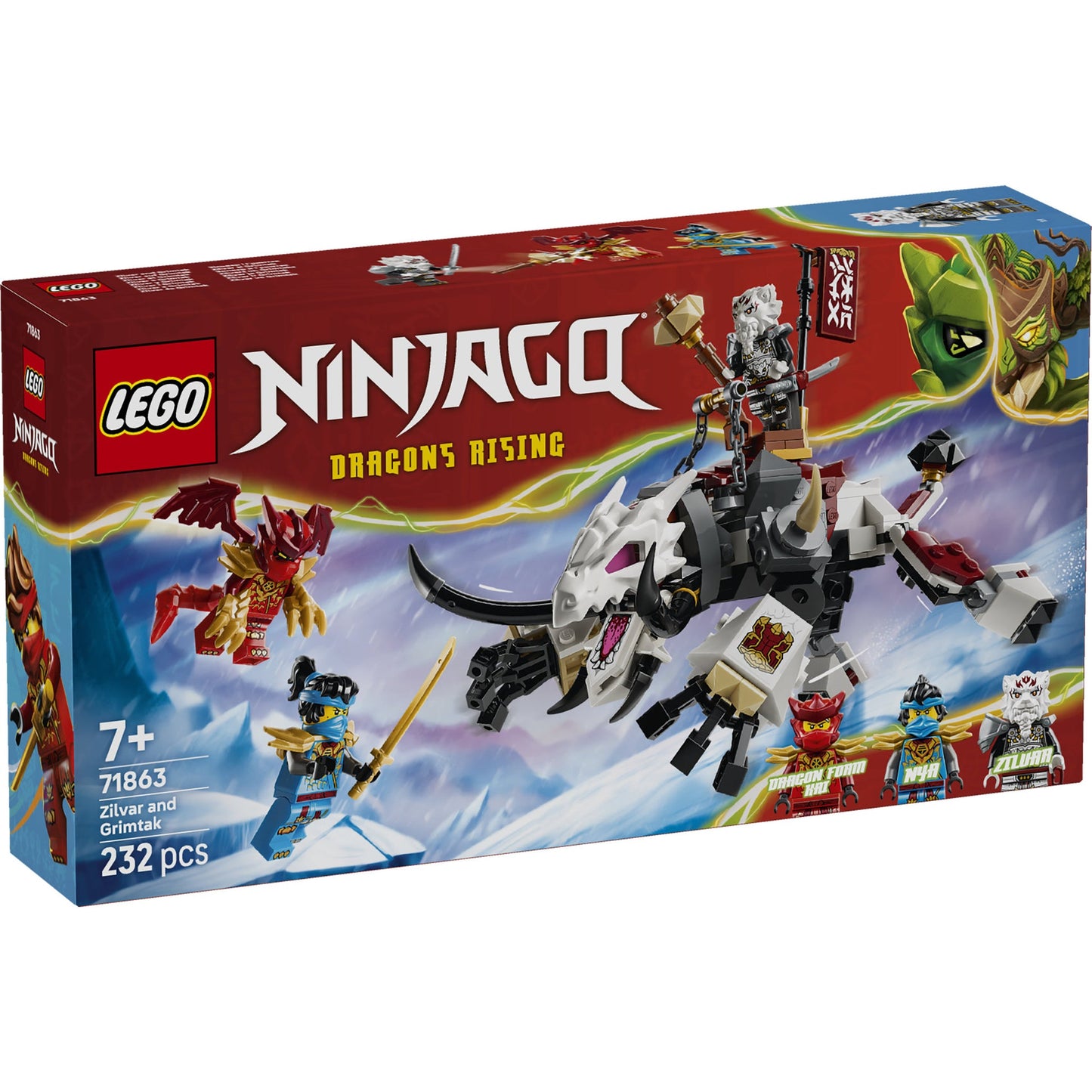 LEGO® NINJAGO® Zilvar and Grimtak the Dragon Beast 71863