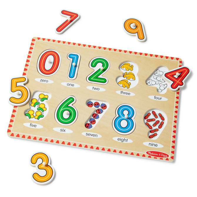 Melissa & Doug - Lift & See Numbers Peg Puzzle