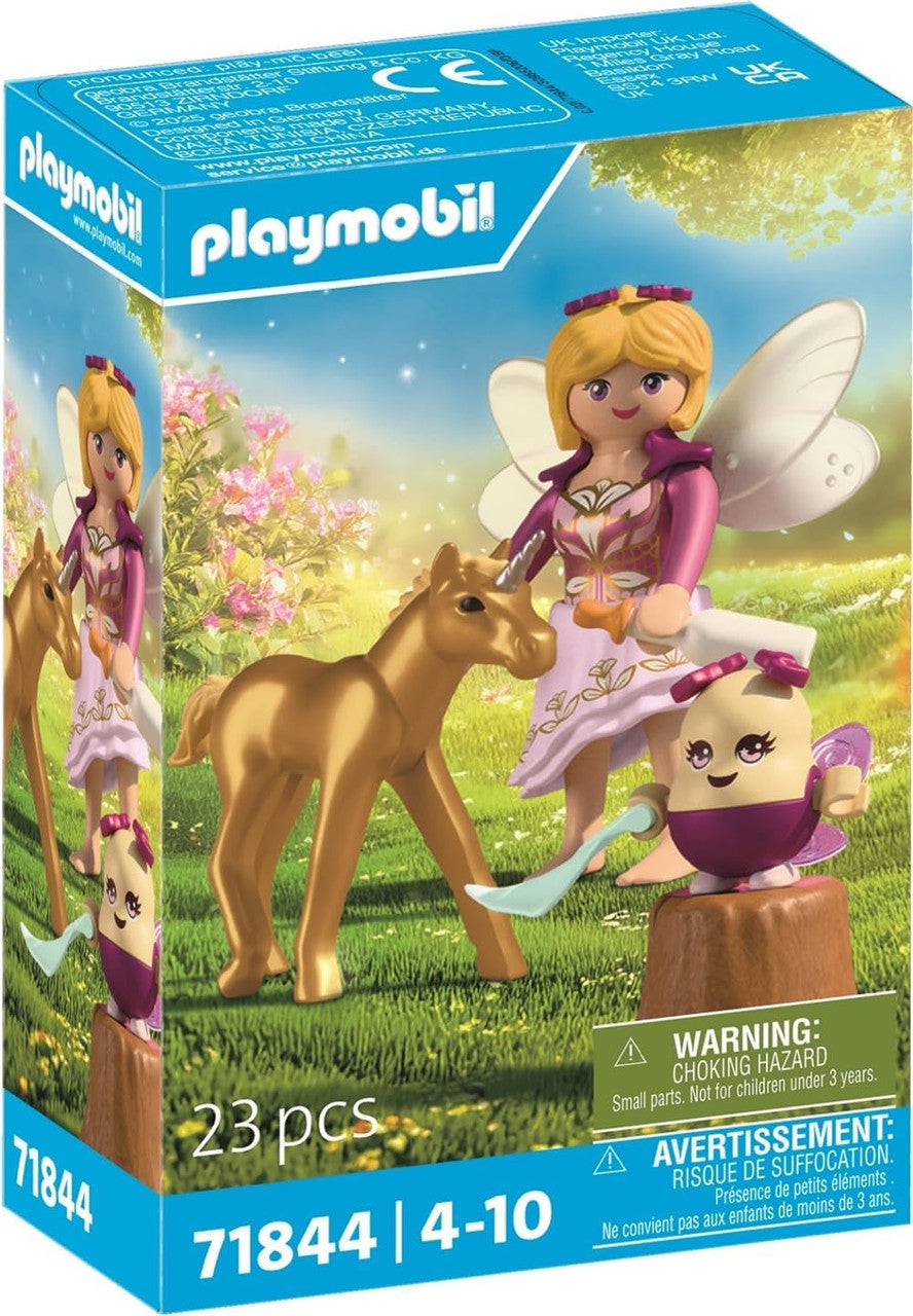 Playmobil - Golden Unicorn Foal with Fairy 71844