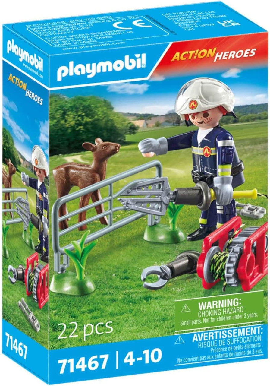 Playmobil - Action Heroes - Firefighters Animal Rescue 71467