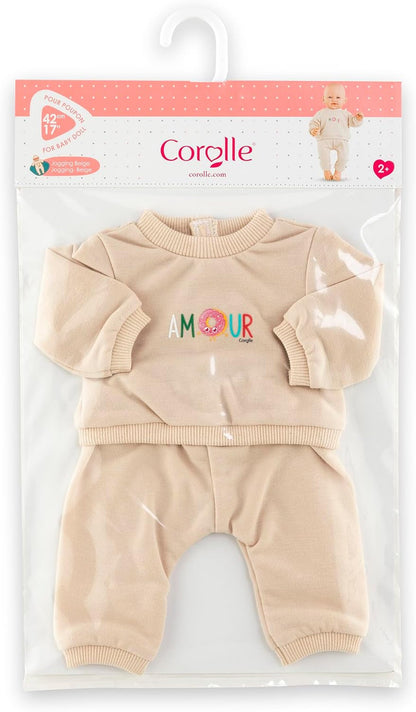 Corolle - Amour Beige Jogging Set for Corolle 42cm Mon Grand Baby Dolls