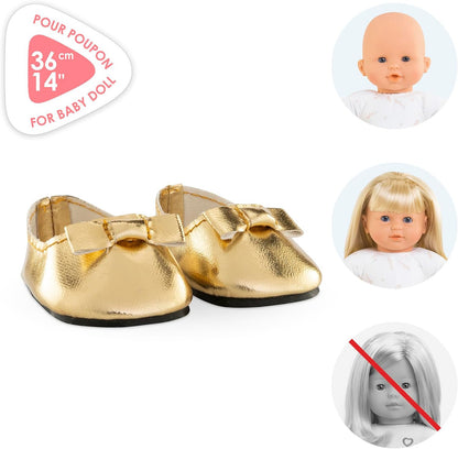Corolle - Gold Ballet Flats for Corolle 36cm Mon Grand Baby Dolls