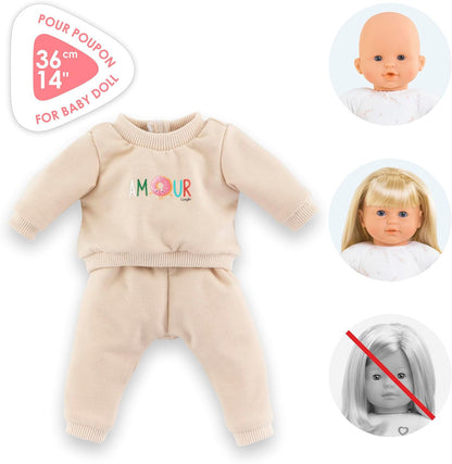 Corolle - Amour Beige Jogging Set for Corolle 36cm Mon Grand Baby Dolls