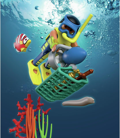 PLAYMOBIL Police Diver with Treasure 72078 | Underwater Police Set
