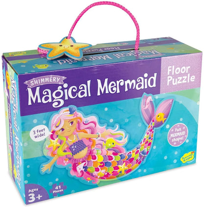 Peaceable Kingdom - Shimmery Magical Mermaid Floor Puzzle 41pc