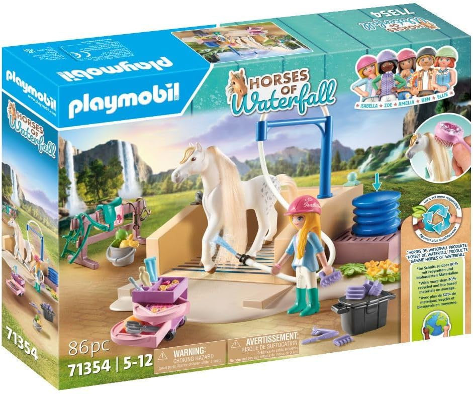 Playmobil - Horses of Waterfall -  Washing Station with Isabella and Lioness 71354