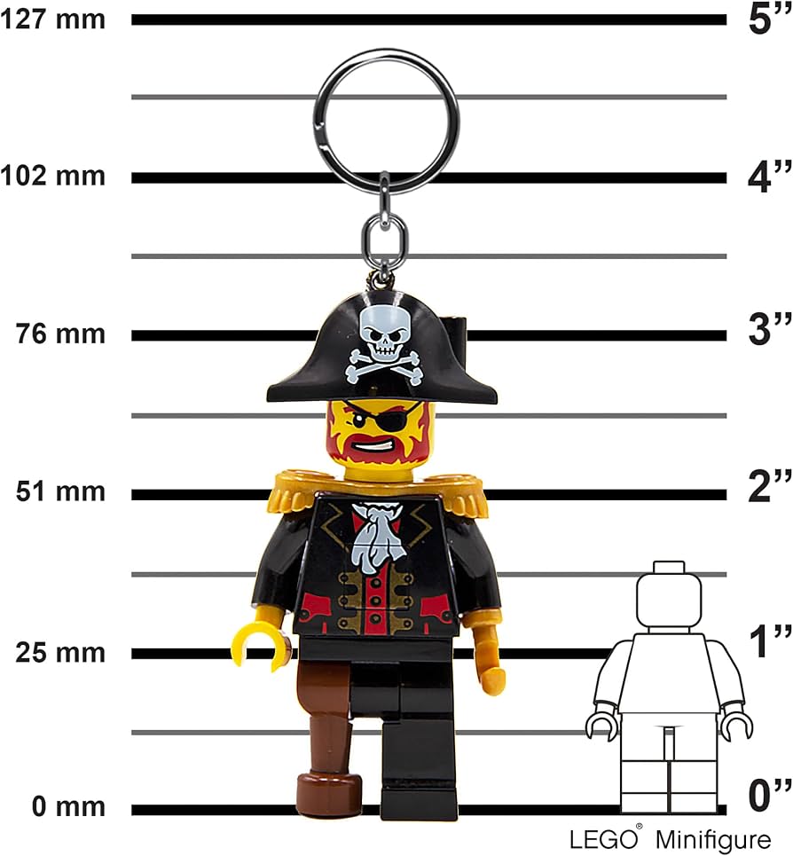 LEGO - Captain Brickbeard LED Keychain Light — Minifigure Key Light Torch