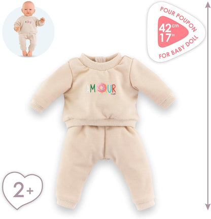 Corolle - Amour Beige Jogging Set for Corolle 42cm Mon Grand Baby Dolls