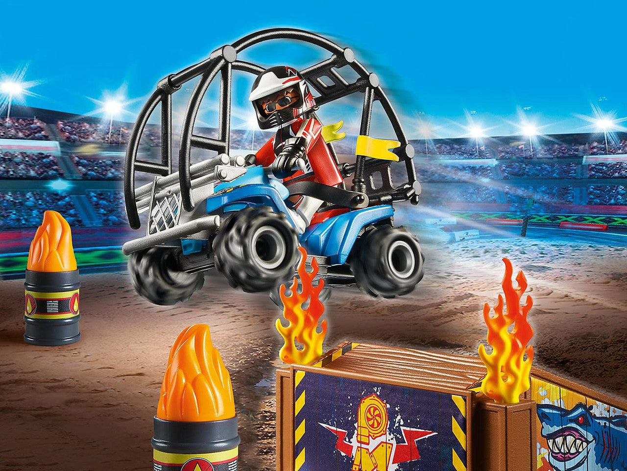 Playmobil Stunt Show - Starter Pack: Quad with Fire Ramp  | 70820